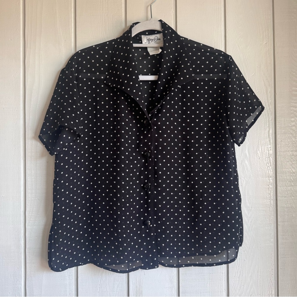 Vintage Jeffrey & Dara Polka Dot Blouse